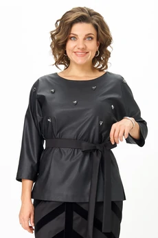 Блузка 5048-25 черный ANDINA CITY