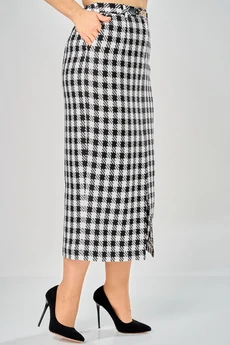 Юбка 1026-26 черный + белый ANDINA CITY