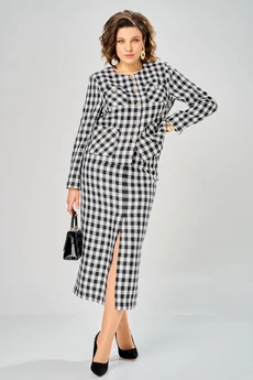 Жакет 4022-26 черный + белый ANDINA CITY