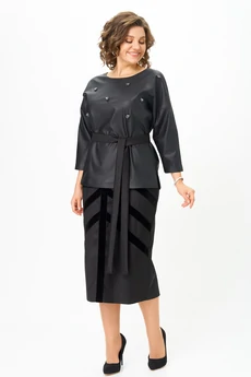 Блузка 5048-25 черный ANDINA CITY