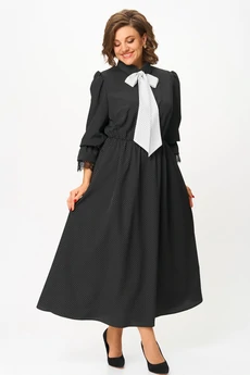 Платье 8039-25 черный в горох ANDINA CITY