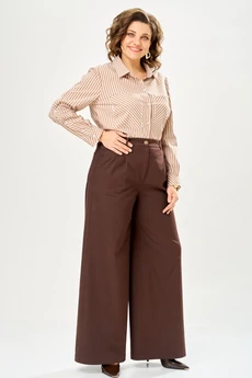 Брюки 2033-26 коричневый ANDINA CITY