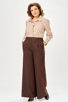 Брюки 2033-26 коричневый ANDINA CITY