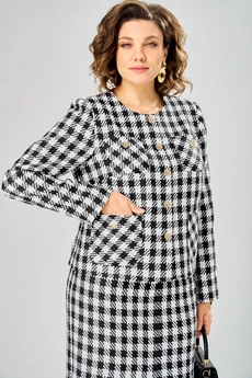 Жакет 4022-26 черный + белый ANDINA CITY