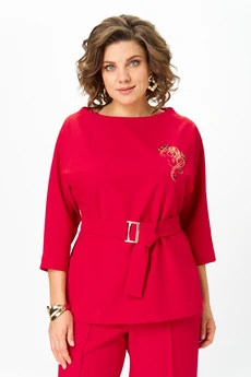 Блузка 5049-25 красный ANDINA CITY