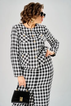 Жакет 4022-26 черный + белый ANDINA CITY