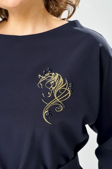 Блузка 5049-25 синий ANDINA CITY