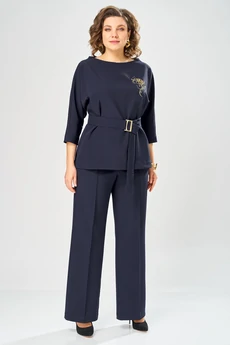 Костюм брючный 9091-25 синий ANDINA CITY