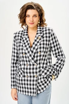 Жакет 4021-26 черный + белый ANDINA CITY