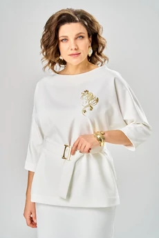 Блузка 5049-25 молоко ANDINA CITY
