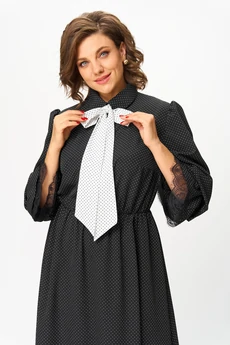Платье 8039-25 черный в горох ANDINA CITY