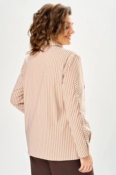 Блузка 5051-26 бежевый + полоска ANDINA CITY