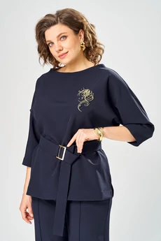 Костюм брючный 9091-25 синий ANDINA CITY