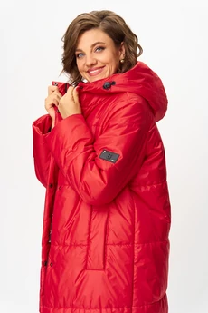 Пальто 7013-24 красный ANDINA CITY