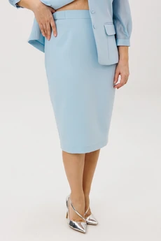 Костюм с юбкой 6123-2 голубой ANIDEN