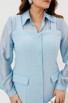 Платье 715-3 голубой ANIDEN