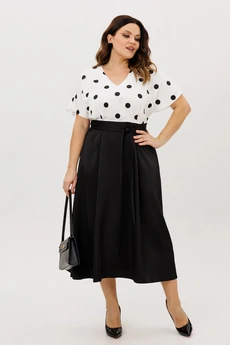 Платье 721-3 черно-белый ANIDEN