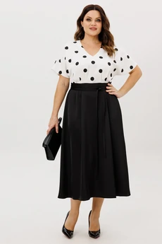 Платье 721-3 черно-белый ANIDEN