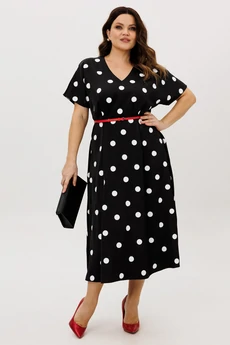 Платье 721-4 черно-белый ANIDEN