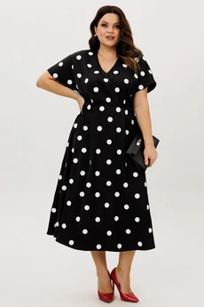 Платье 721-4 черно-белый ANIDEN