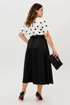 Платье 721-5 черно-белый ANIDEN