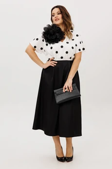 Платье 721-5 черно-белый ANIDEN