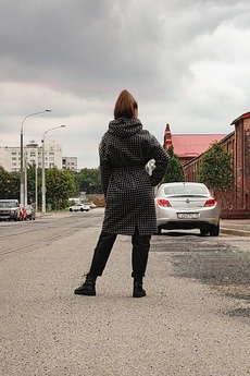 Полупальто 8085 черно-серый ARISHA