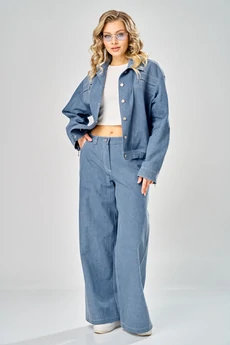 Костюм брючный 1001 голубой ARTELLA