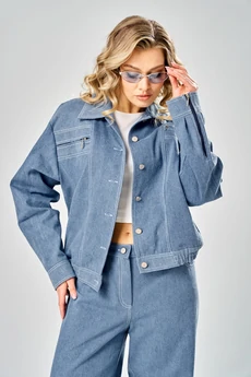 Костюм брючный 1001 голубой ARTELLA