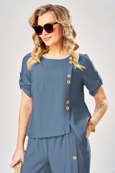 Костюм брючный 1004 синий ARTELLA