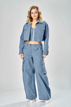 Костюм брючный 1005 голубой ARTELLA