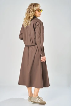 Костюм с юбкой 1010 молочный шоколад ARTELLA