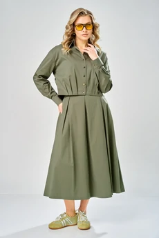 Костюм с юбкой 1010 хаки ARTELLA