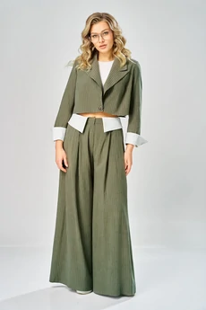 Костюм брючный 1012 хаки в белую полоску ARTELLA