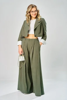 Костюм брючный 1012 хаки в белую полоску ARTELLA