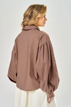 Костюм с юбкой 1022 шоколад+молочный ARTELLA