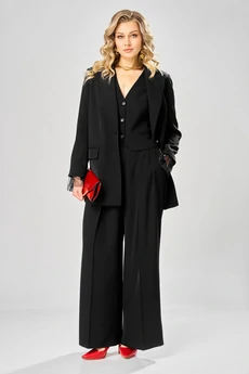 Костюм брючный + манжеты 1028 черный ARTELLA