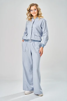 Костюм брючный 1033 голубой ARTELLA