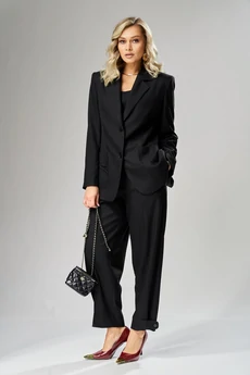 Костюм брючный 240 черный AVA fashion