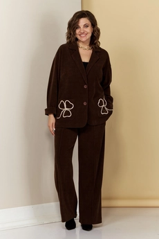 Брюки 084 коричневый AVA fashion