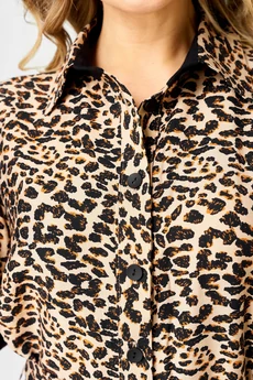 Платье 194 черный-бежевый AVA fashion