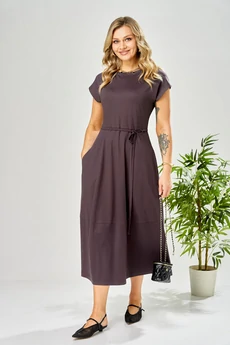 Платье 199 баклажановый AVA fashion