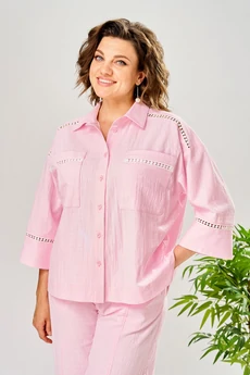 Костюм брючный 201 розовый AVA fashion