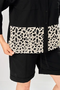 Костюм с шортами 203 черный AVA fashion