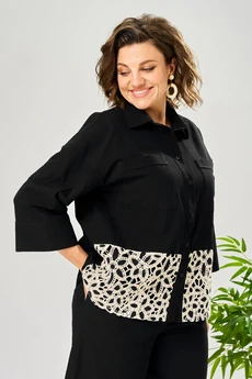Костюм брючный 204 черный AVA fashion