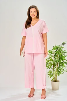 Костюм брючный 205 розовый AVA fashion