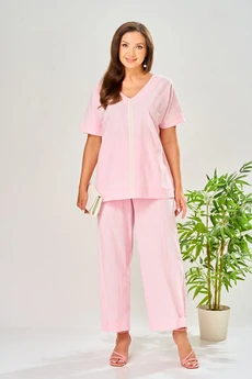 Костюм брючный 205 розовый AVA fashion