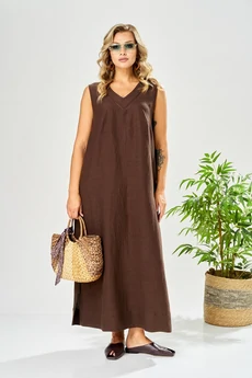 Платье 210 коричневый AVA fashion