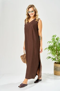 Платье 210 коричневый AVA fashion