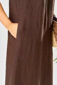 Платье 210 коричневый AVA fashion